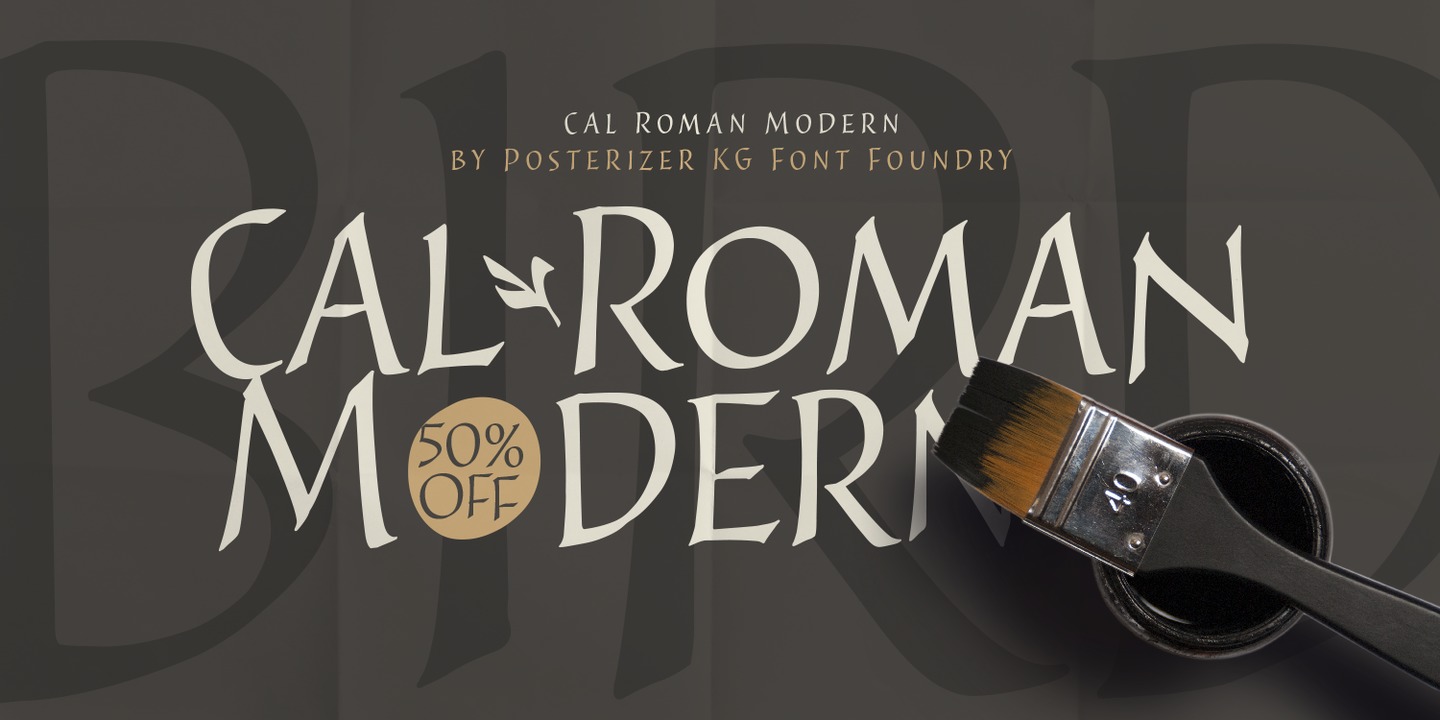 Beispiel einer Cal Roman Modern-Schriftart